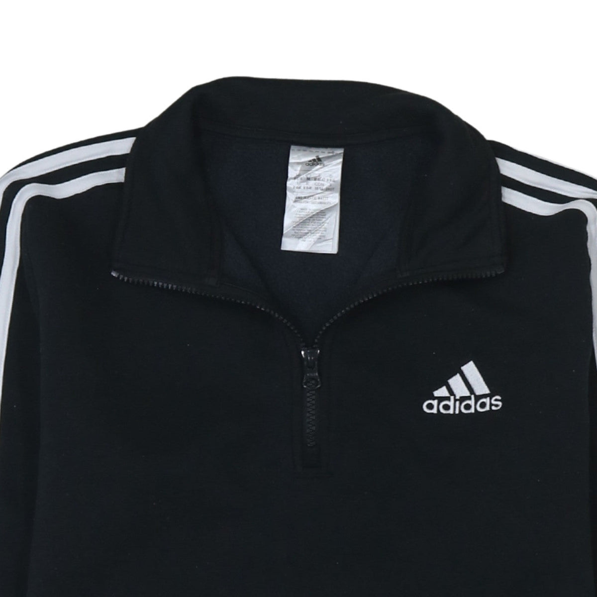 Additional view of Adidas Women's Black 1/2 Zip Pullover Sweatshirt, size 12-14