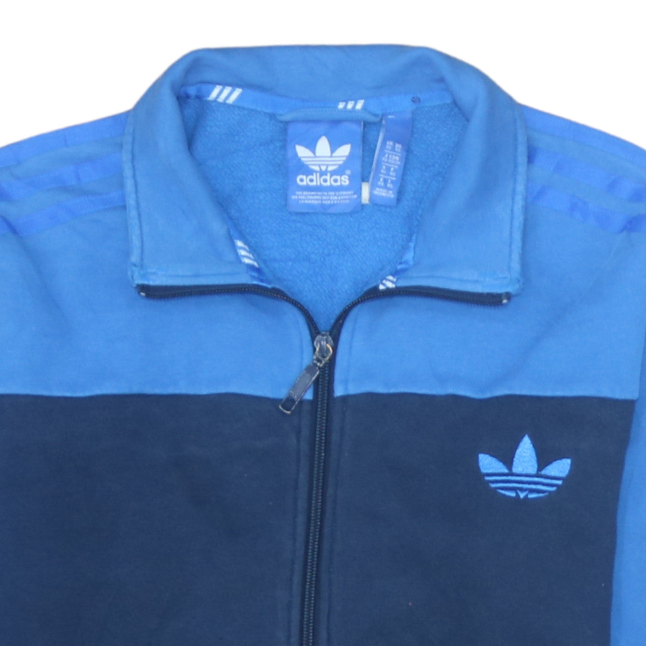 Additional view of Adidas Men Blue Full Zip Fleece Sweatshirt XS Sports Style