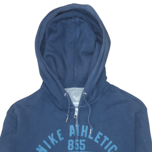 Nike Men's Blue Full Zip Hoodie L Sports Fleece Sweatshirt