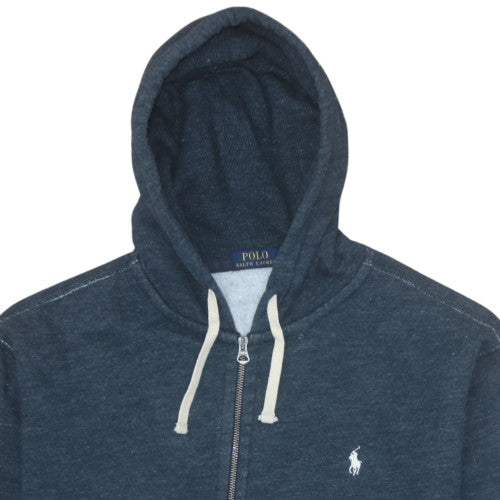 Ralph Lauren Men’s Blue Full Zip Hoodie 2XL Cotton Fleece