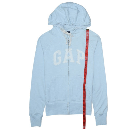 GAP Unisex Adults Blue Full Zip Hoodie XS Fleece Cotton Blend