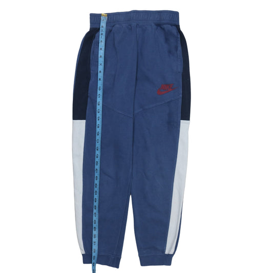 Nike Blue Teens XL Jogger Trousers Fleece Colourblock Activewear