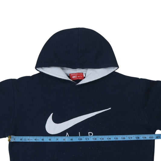 Nike Men's Blue Air Logo Pullover Hoodie Size M Vintage Sportswear