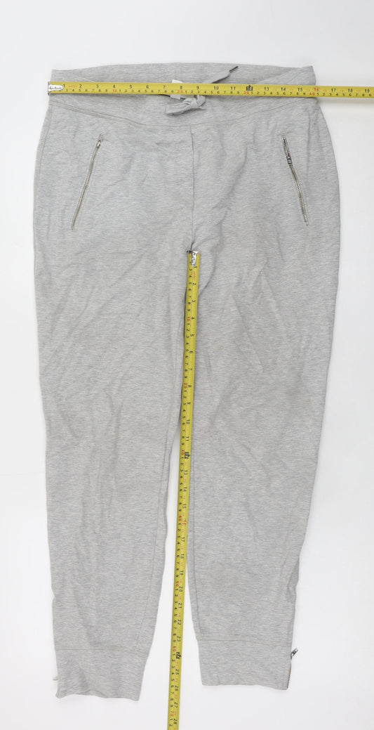 The White Company Men Grey Cotton Jogger Trousers M