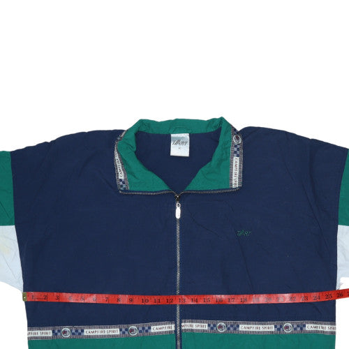 T/ART Men's XL Blue Green 90s Retro Windbreaker Jacket
