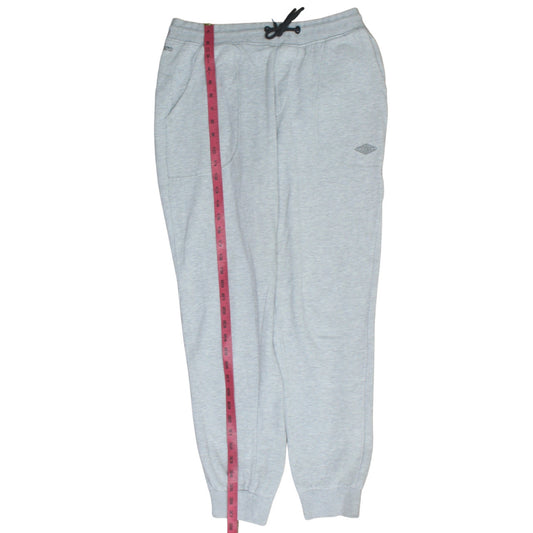 Umbro Men's Grey Jogger Sweatpants L Regular Fit Elastic Waist