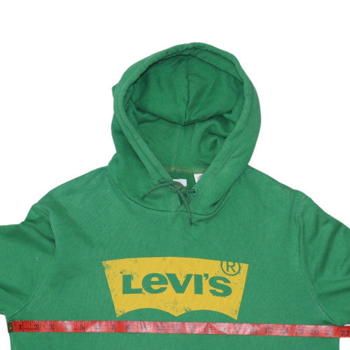 Levi's Men's Green Pullover Hoodie Medium Graphic Logo Sweatshirt
