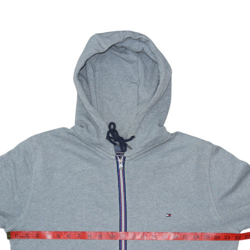Tommy Hilfiger Men’s Grey Full Zip Hoodie L Classic Fit