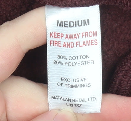 Easy Men's Brown Cotton Blend Crew Neck Sweatshirt Medium