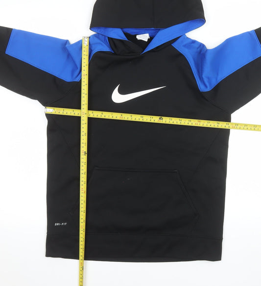Nike Boys Black & Blue Therma-Fit Pullover Hoodie Size 14-16 Years
