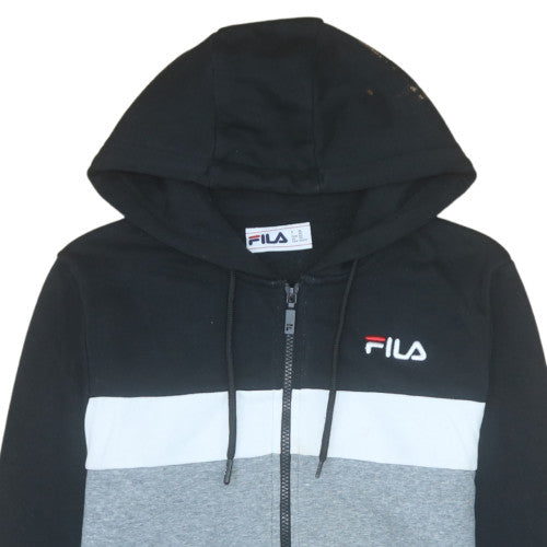 Additional view of Fila Men's Black XS Full Zip Colour Block Hoodie
