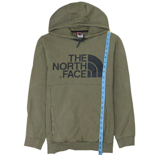 The North Face Womens Khaki Green Pullover Hoodie L Cotton