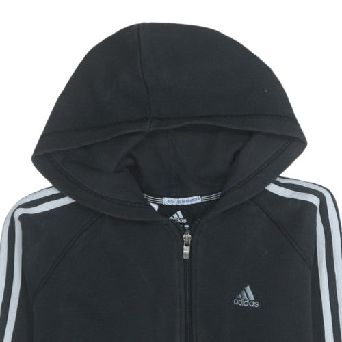 Additional view of Adidas boys’ black full zip fleece hoodie 13-14 years sportswear