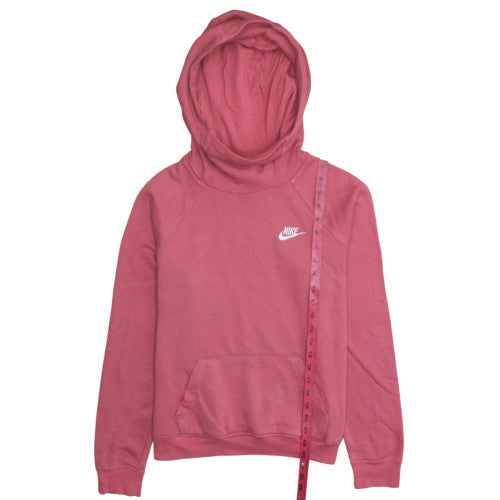 Nike Womens Pink Pullover Hoodie Sweatshirt Size M Cotton Blend
