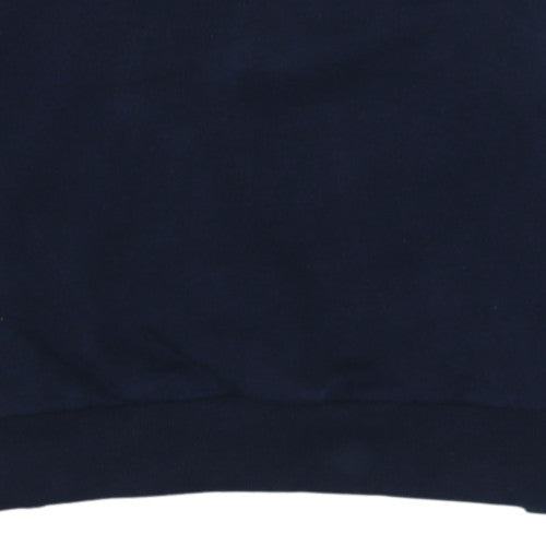 Additional view of Tommy Hilfiger boys’ blue crew neck pullover logo sweatshirt, size 164