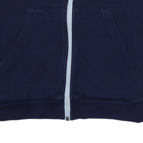Additional view of Puma boys’ navy blue full zip hoodie 13-14 years cotton blend sweatshirt