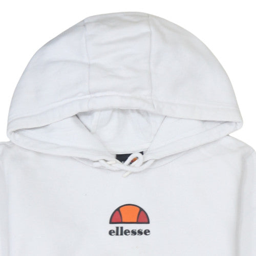 Additional view of Ellesse girls’ white 13-14 years pullover hoodie with logo graphic print