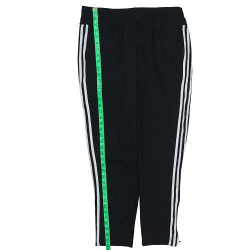 Adidas Men's Black XL Track Pants with Side Stripes