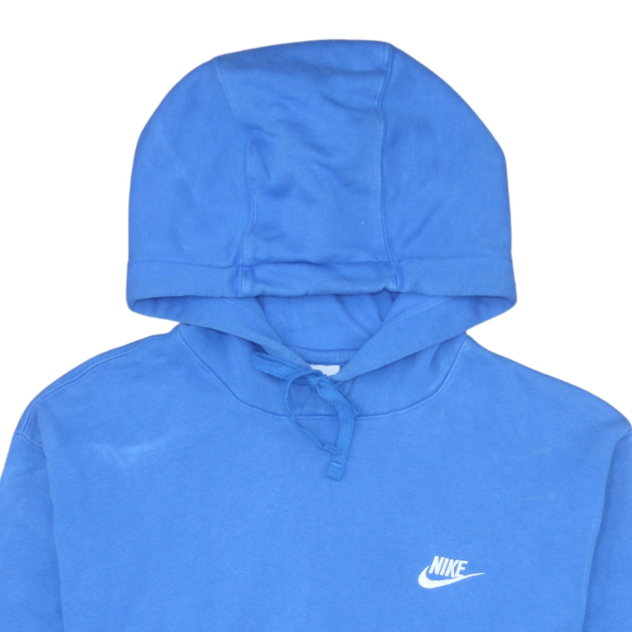 Nike Womens Blue Pullover Hoodie Size L Cotton Blend Casual