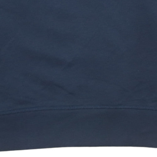 Kenzo Mens Blue L Pullover Sweatshirt Crew Neck Embroidered Logo