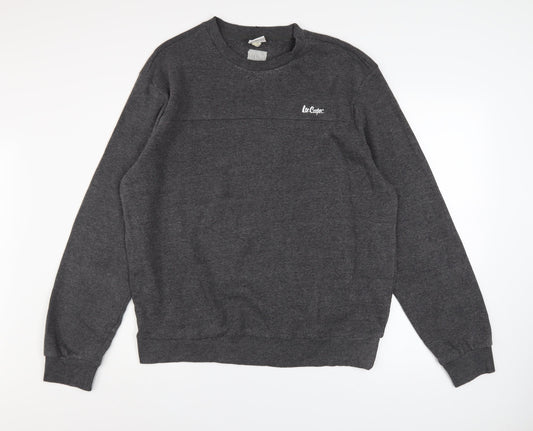 Lee Cooper Mens Charcoal Grey XL Crew Neck Pullover Sweatshirt