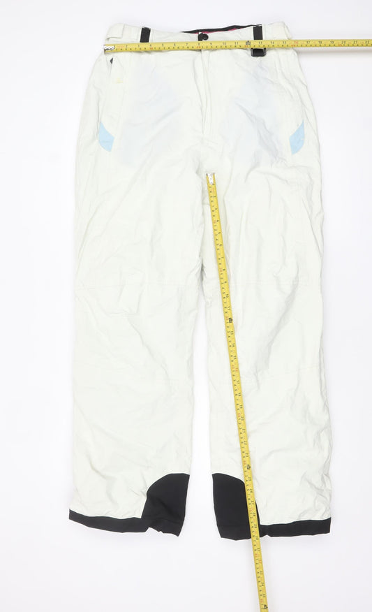 One Body Womens White Size 16 Waterproof Insulated Snow Pants