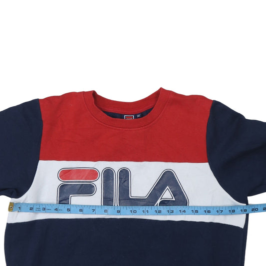 Fila Boys Multicoloured Regular Fit Crew Neck Pullover Sweatshirt 164cm
