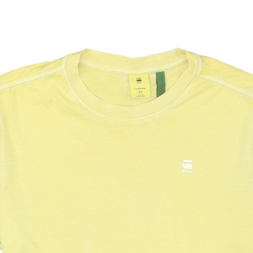 Additional view of G-Star RAW Men's Yellow Crew Neck Cotton T-Shirt XS