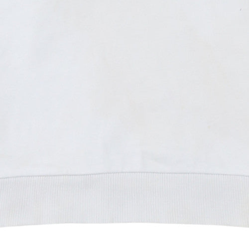Calvin Klein Womens White Cotton Logo Sweatshirt Size M
