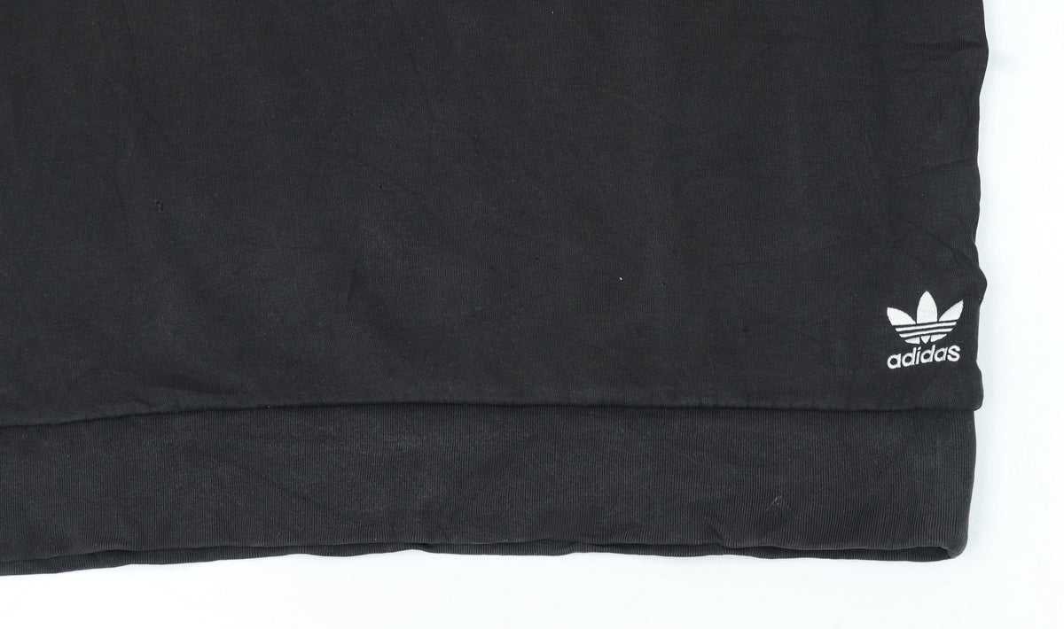 Additional view of Adidas Men's Black L Crew Neck Pullover Sweatshirt with Stripes
