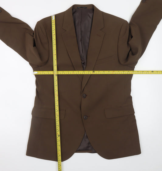 Burton Menswear London Men's Brown 42R Classic Blazer Jacket