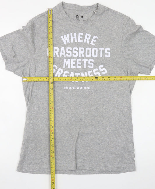 Reebok Men's Grey CrossFit Open 2020 Graphic Crew Neck T-Shirt Size M