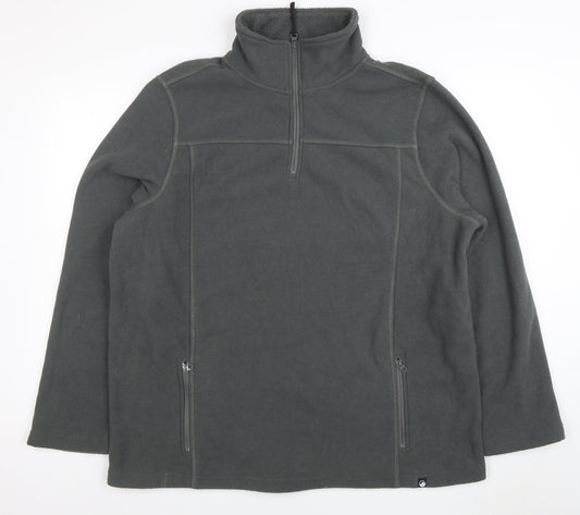Peter Storm Mens Grey Fleece 1/2 Zip Pullover Sweatshirt L
