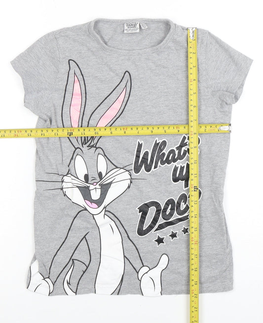 Looney Tunes Boys Grey Bugs Bunny Graphic T-Shirt 9-10 Years