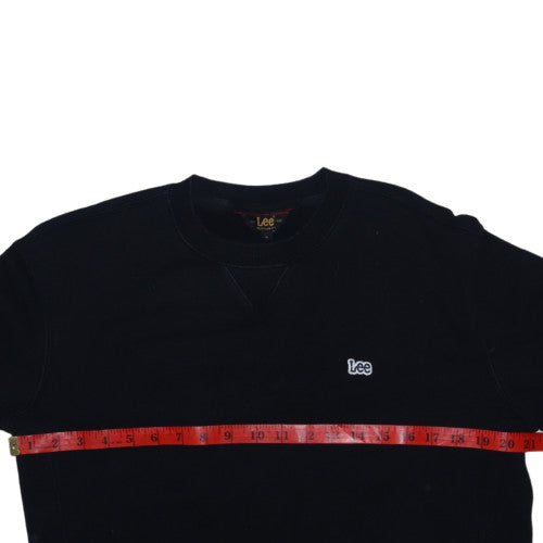 Lee Mens Black Regular Fit Crew Neck Cotton Sweatshirt M