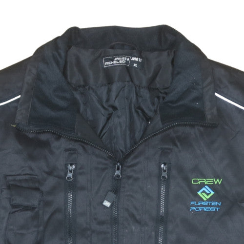 James & Nicholson Men’s Black XL Bomber Jacket Crew Workwear Outdoor