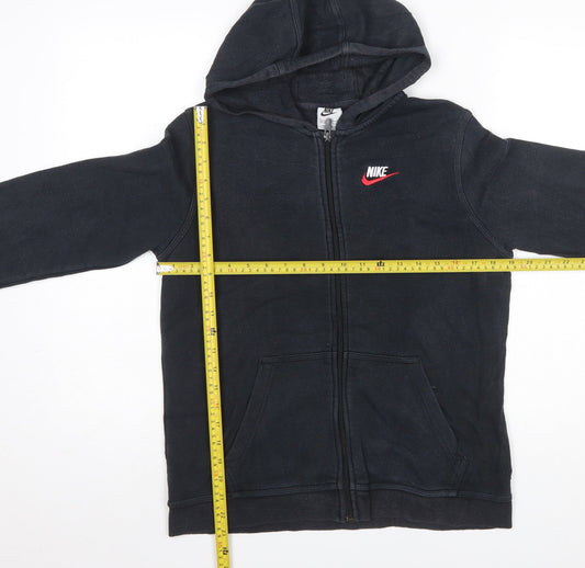Nike Boys Black Full Zip Hoodie XL (15-16 Years) Cotton Blend