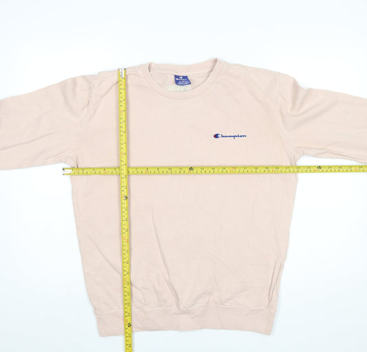 Champion Men's Beige Pullover Sweatshirt Small Cotton Crew Neck