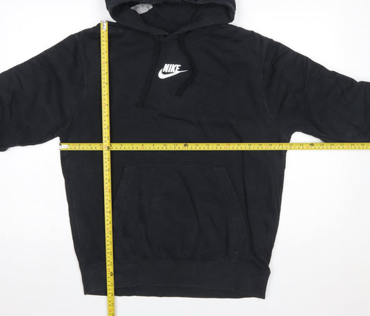 Nike Men’s Black Pullover Hoodie M Logo Fleece Sportswear