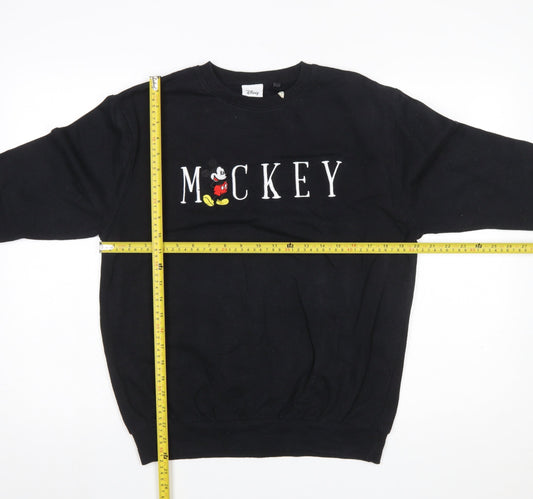 Disney Women’s Black Mickey Mouse Cotton Sweatshirt Size 8