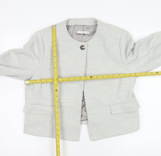 Mango Women Beige Suit Jacket XL Classic Lined Tailored Blazer