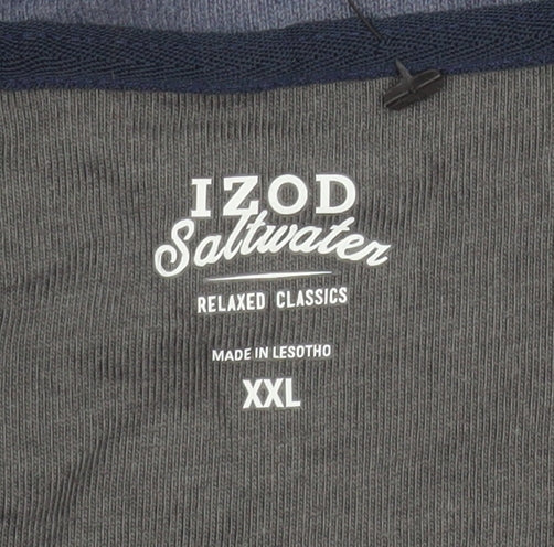 IZOD Men’s Blue 2XL 1/4 Zip Mock Neck Pullover Sweatshirt