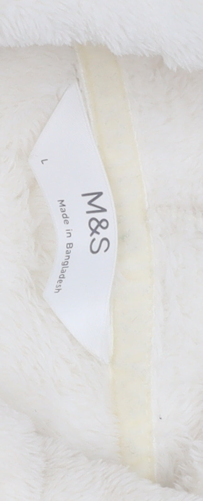 Marks and Spencer Women Ivory Pullover Hoodie Large Fleece Soft Warm