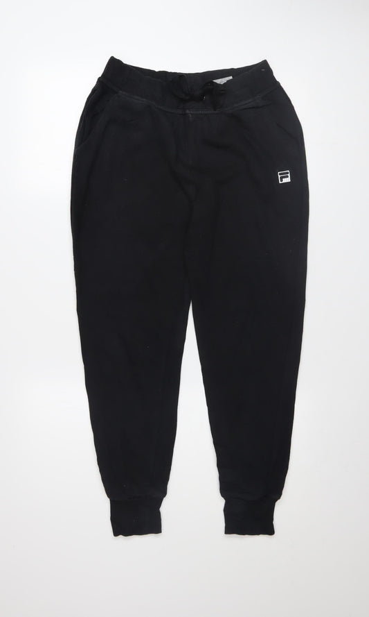 Fila Men's Black Small Jogger Sweatpants Cotton Blend