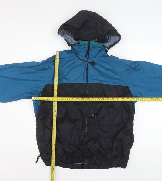 Columbia Women’s Blue Black S Hooded Windbreaker Jacket