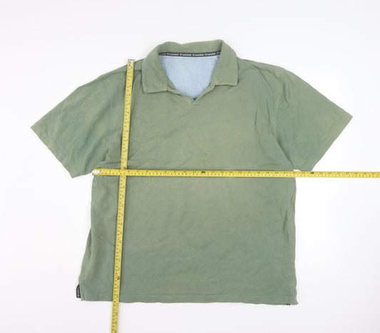 Hawkshead Mens Green Cotton Short Sleeve Collared Casual Shirt L