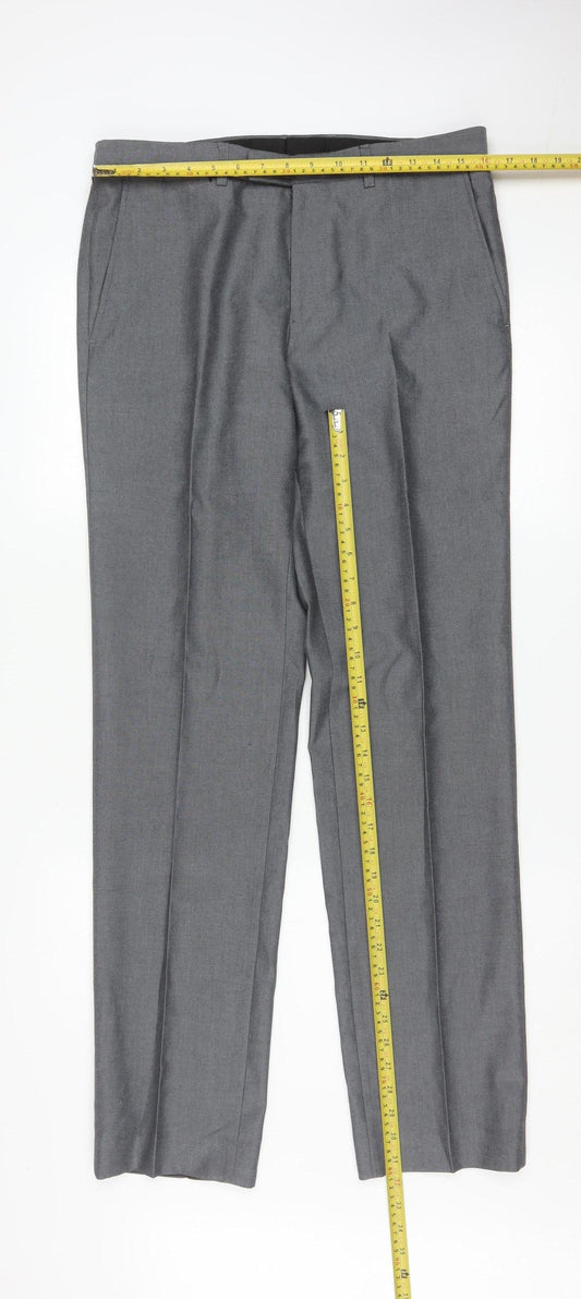 Marks and Spencer Men’s Grey Dress Pants 32R Regular Fit Trousers