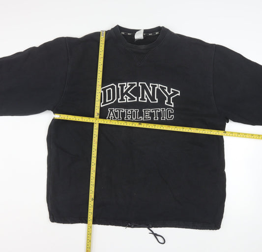 DKNY Men's Black Athletic Crew Neck Pullover Sweatshirt M