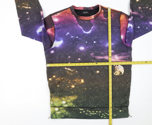 Diesel Men's Multicoloured Space Print Pullover Sweatshirt M