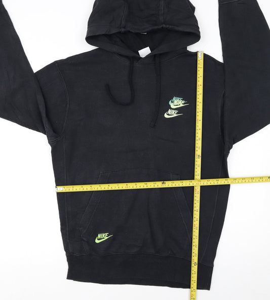 Nike Womens Black XS Pullover Hoodie with Neon Logo